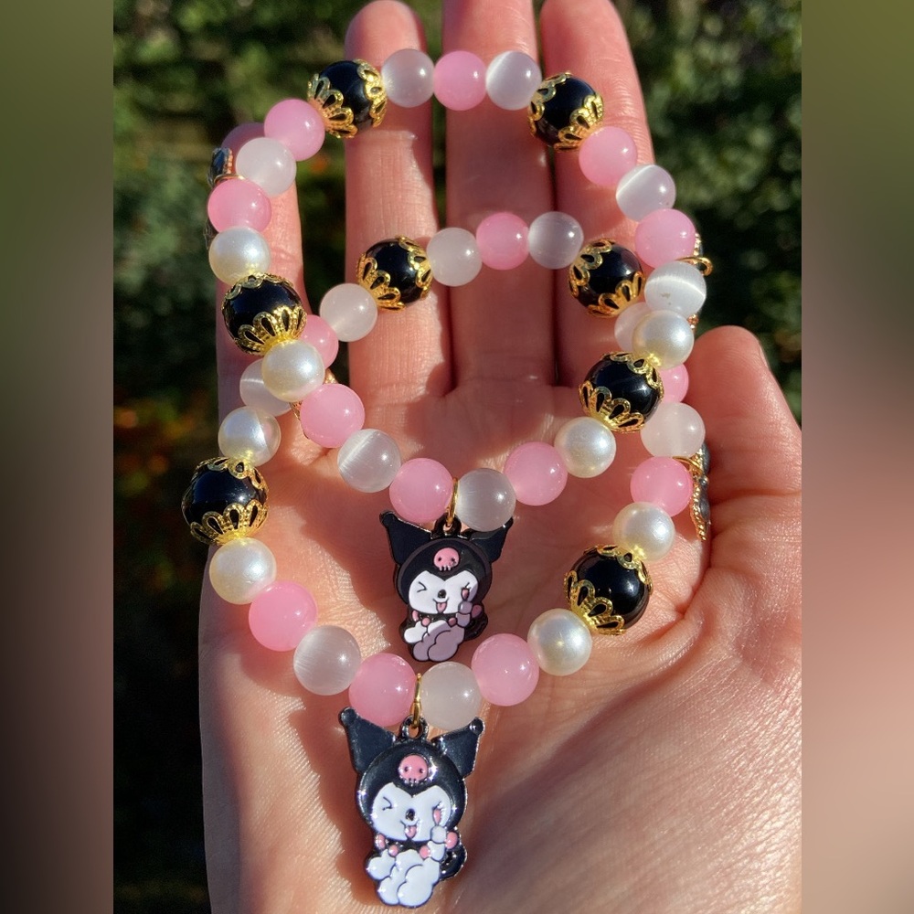 KUROMI charm bracelet ! (gold accents)